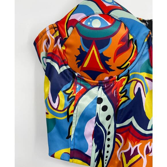 Love X Design Womens Multicolor Bustier Halter Top NEW 1X Subway Stop - Picture 8 of 12